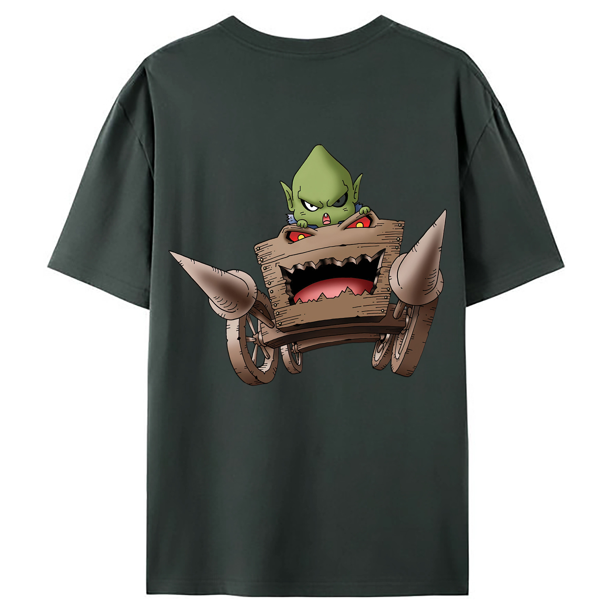 （画像用） ドラゴンクエスト Doragon Kuesuto Dragon Quest 綿100％ メンズ半袖Tシャツ（バックプリント） 通気性